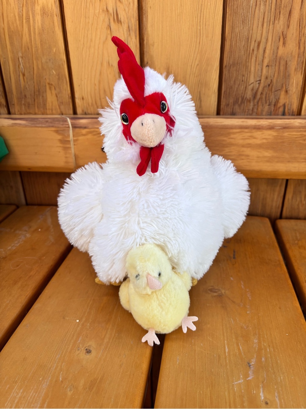 Aurora Plush Chicken Hen With Chick 10" Stuffed Toy EUC Rare!